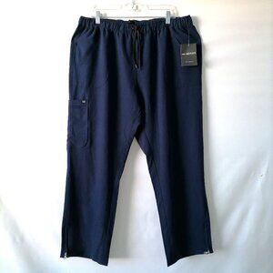 NWT MG Medgear Womens Navy Blue Ankle Zip Modern Medical Work Wear Pant Size 3XL